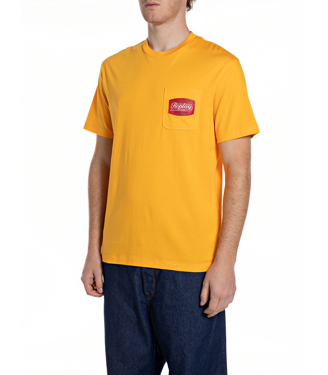 ベーシックジャージーレトロプリント ポケTシャツ 詳細画像 イエロー 1